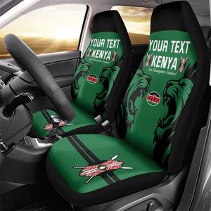 Custom Kenya Rugby Car Seat Cover 2024 Go Champions Simbas - Green