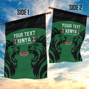 Custom Kenya Rugby Garden Flag 2024 Go Champions Simbas - Green