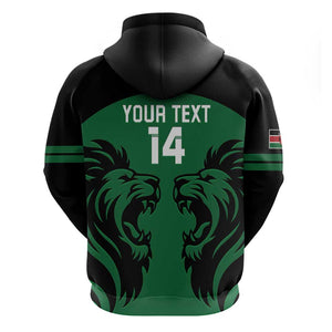 Custom Kenya Rugby Hoodie 2024 Go Champions Simbas - Green