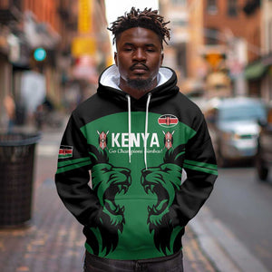 Custom Kenya Rugby Hoodie 2024 Go Champions Simbas - Green