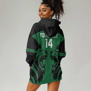 Custom Kenya Rugby Hoodie Dress 2024 Go Champions Simbas - Green