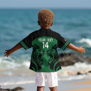 Custom Kenya Rugby Kid Hawaiian Shirt 2024 Go Champions Simbas - Green