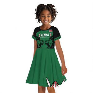 Custom Kenya Rugby Kid Short Sleeve Dress 2024 Go Champions Simbas - Green