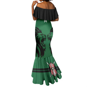 Custom Kenya Rugby Mermaid Dress 2024 Go Champions Simbas - Green