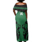 Custom Kenya Rugby Off Shoulder Maxi Dress 2024 Go Champions Simbas - Green