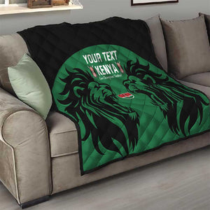 Custom Kenya Rugby Quilt 2024 Go Champions Simbas - Green