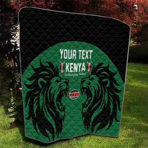 Custom Kenya Rugby Quilt 2024 Go Champions Simbas - Green