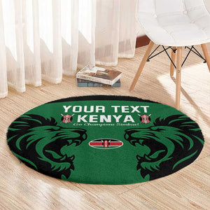 Custom Kenya Rugby Round Carpet 2024 Go Champions Simbas - Green