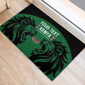 Custom Kenya Rugby Rubber Doormat 2024 Go Champions Simbas - Green