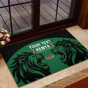 Custom Kenya Rugby Rubber Doormat 2024 Go Champions Simbas - Green