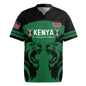 Custom Kenya Rugby Rugby Jersey 2024 Go Champions Simbas - Green