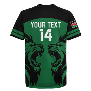 Custom Kenya Rugby Rugby Jersey 2024 Go Champions Simbas - Green