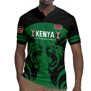 Custom Kenya Rugby Rugby Jersey 2024 Go Champions Simbas - Green