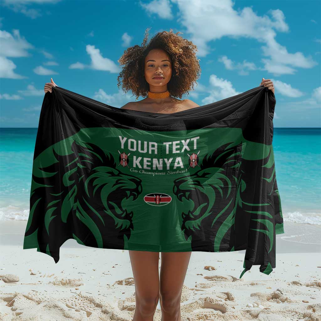 Custom Kenya Rugby Sarong 2024 Go Champions Simbas - Green