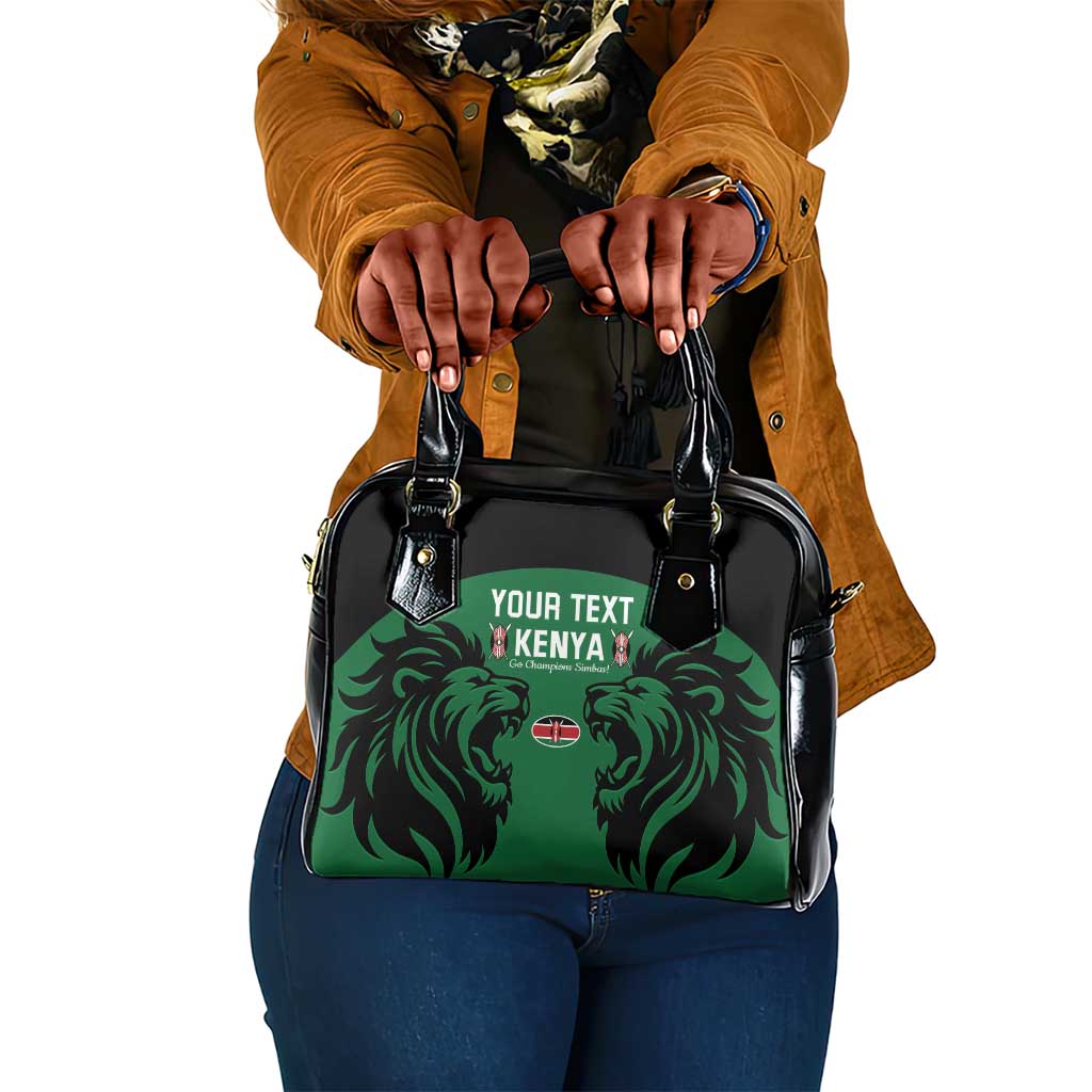 Custom Kenya Rugby Shoulder Handbag 2024 Go Champions Simbas - Green