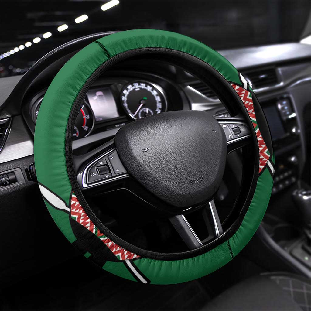 Kenya Rugby Steering Wheel Cover 2024 Go Champions Simbas - Green