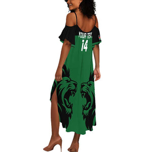 Custom Kenya Rugby Summer Maxi Dress 2024 Go Champions Simbas - Green