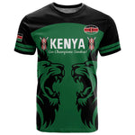 Custom Kenya Rugby T shirt 2024 Go Champions Simbas - Green