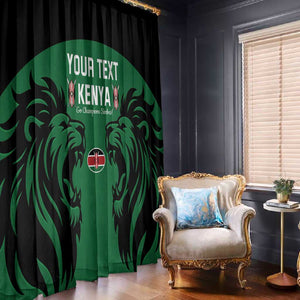 Custom Kenya Rugby Window Curtain 2024 Go Champions Simbas - Green