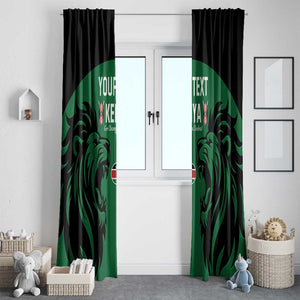 Custom Kenya Rugby Window Curtain 2024 Go Champions Simbas - Green