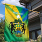 Presonalised Gabon Garden Flag Coat Of Arms With Flag Gradient Style