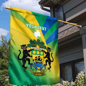 Presonalised Gabon Garden Flag Coat Of Arms With Flag Gradient Style