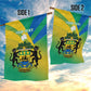 Presonalised Gabon Garden Flag Coat Of Arms With Flag Gradient Style