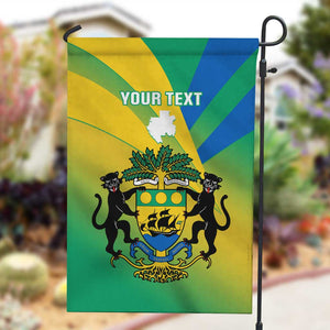 Presonalised Gabon Garden Flag Coat Of Arms With Flag Gradient Style