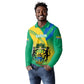 Presonalised Gabon Long Sleeve Polo Shirt Coat Of Arms With Flag Gradient Style
