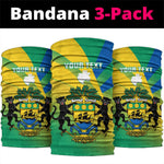 Presonalised Gabon Neck Gaiter Coat Of Arms Flag Gradient Style LT14