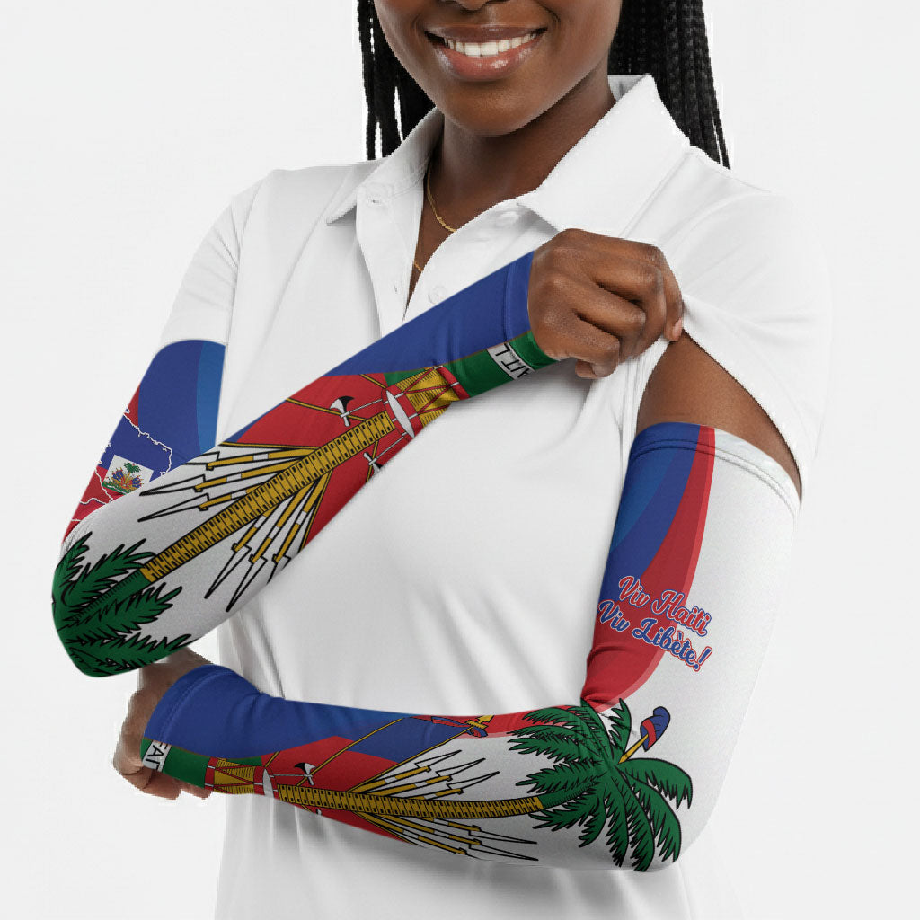 Haiti Independence Day Arm Sleeves 1804 Viv Haiti Viv Libete
