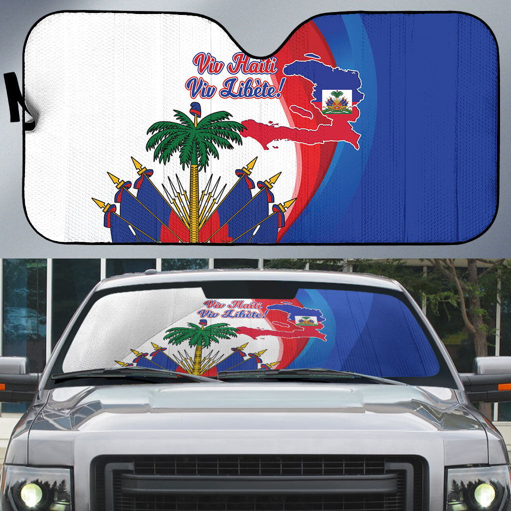 Haiti Independence Day Auto Sun Shade 1804 Viv Haiti Viv Libete