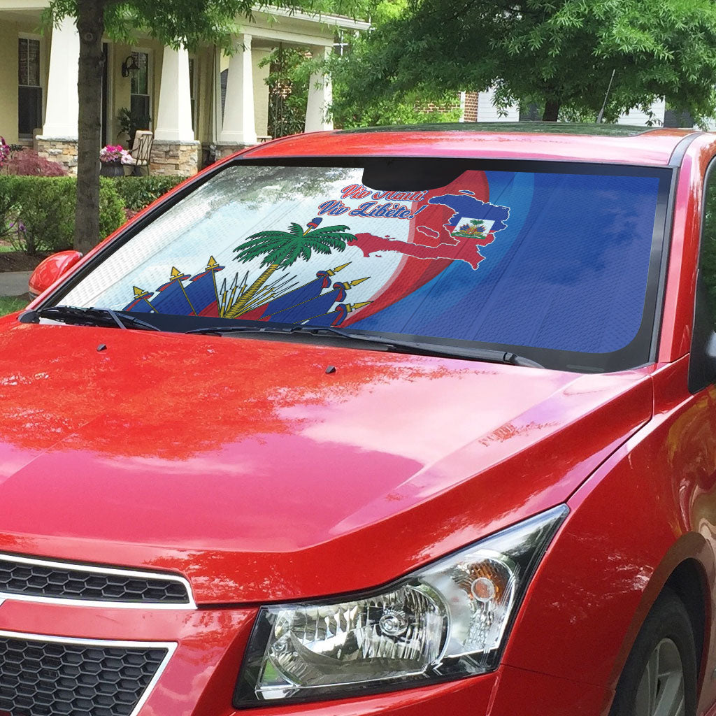 Haiti Independence Day Auto Sun Shade 1804 Viv Haiti Viv Libete