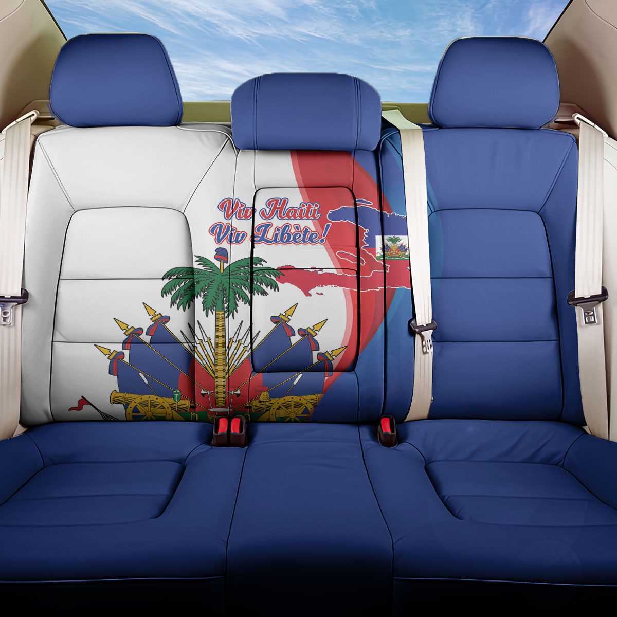 Haiti Independence Day Back Car Seat Cover 1804 Viv Haiti Viv Libete