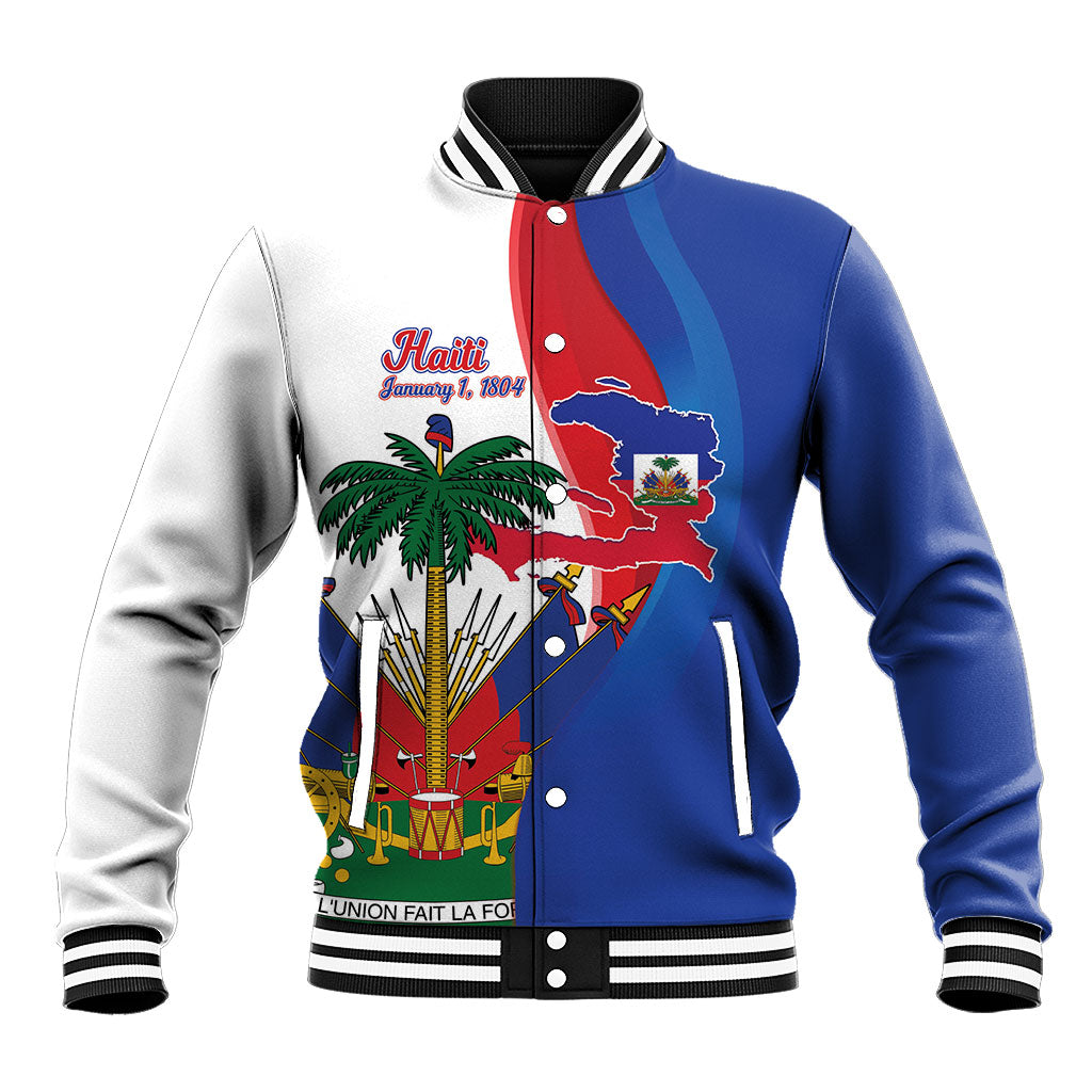 Haiti Independence Day Baseball Jacket 1804 Viv Haiti Viv Libete