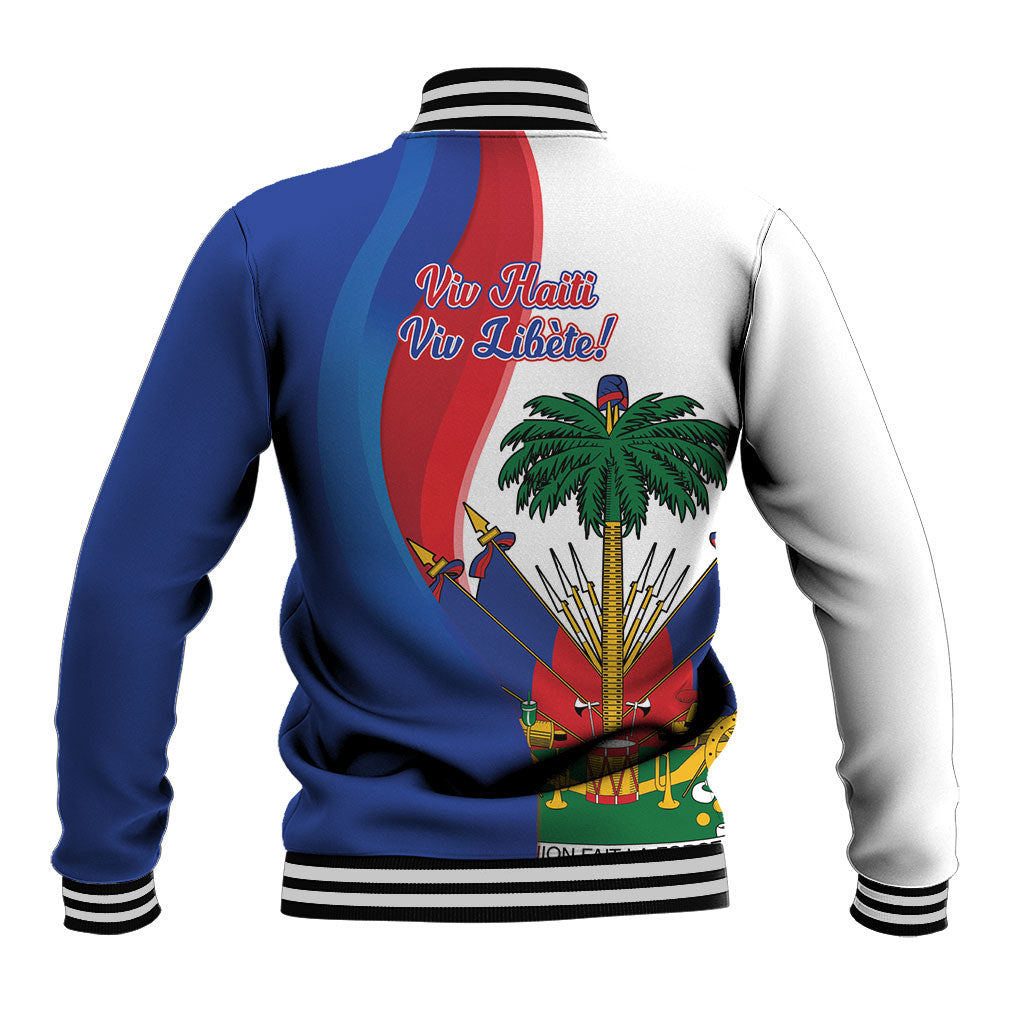 Haiti Independence Day Baseball Jacket 1804 Viv Haiti Viv Libete