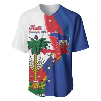 Haiti Independence Day Baseball Jersey 1804 Viv Haiti Viv Libete
