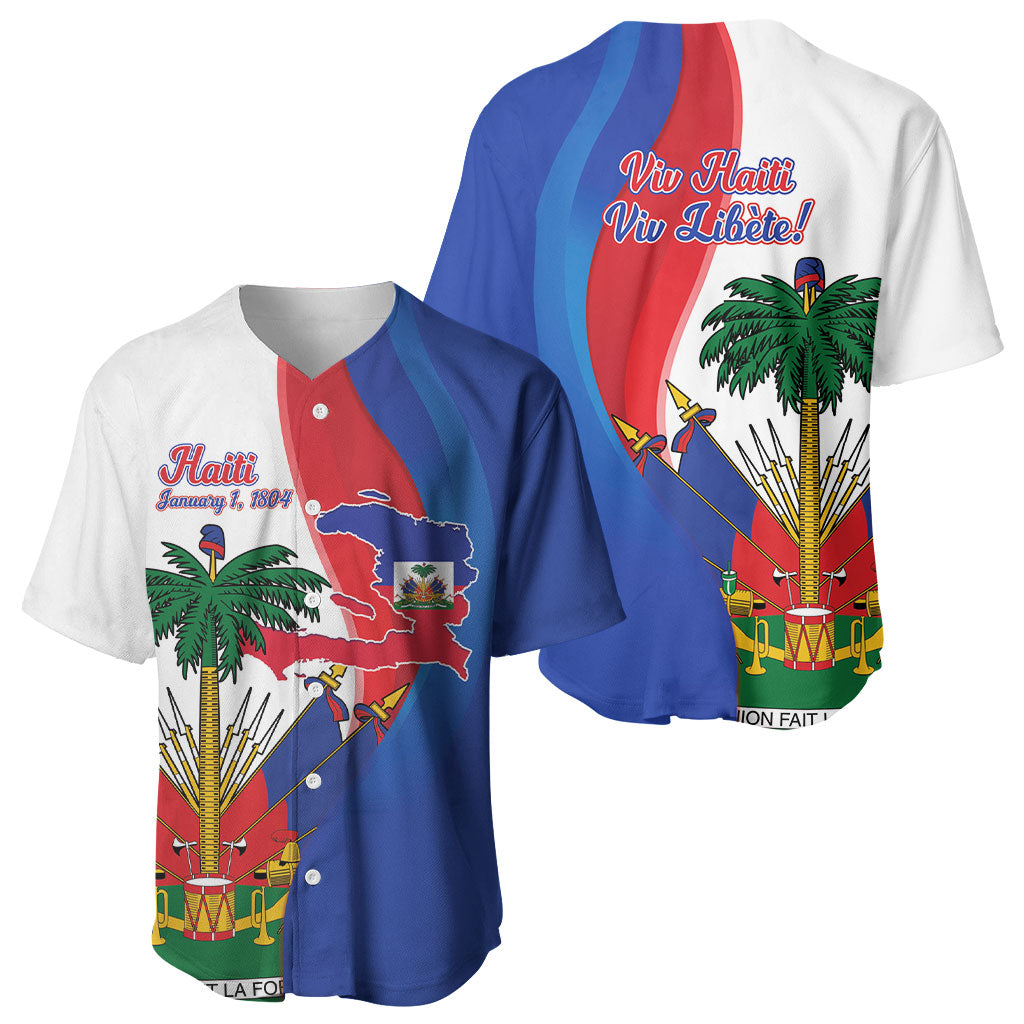 Haiti Independence Day Baseball Jersey 1804 Viv Haiti Viv Libete