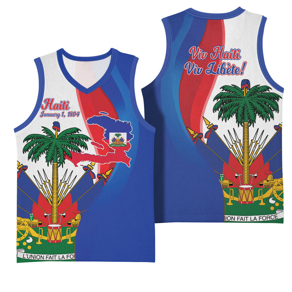 Haiti Independence Day Basketball Jersey 1804 Viv Haiti Viv Libete