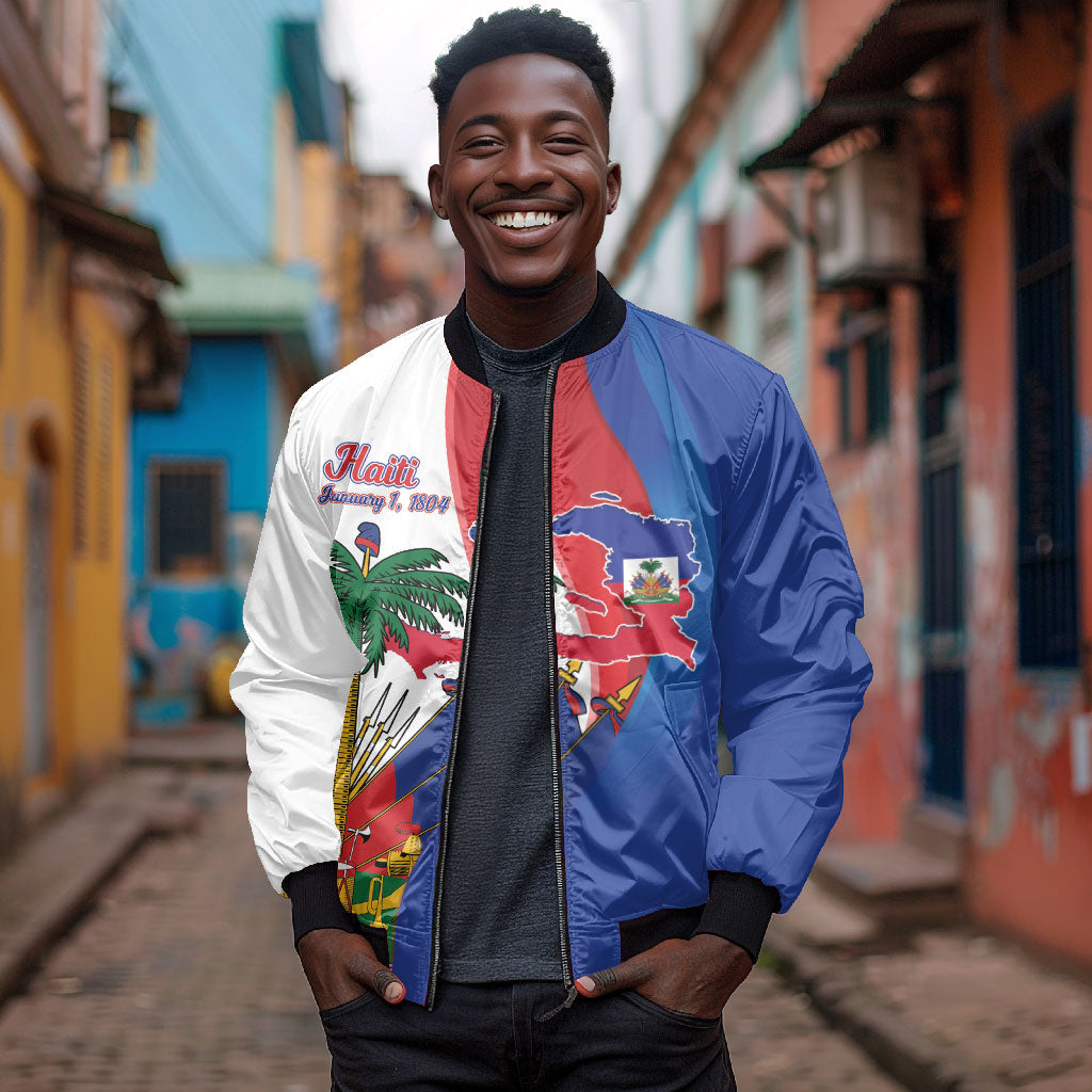 Haiti Independence Day Bomber Jacket 1804 Viv Haiti Viv Libete