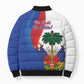 Haiti Independence Day Bomber Puffer Jacket 1804 Viv Haiti Viv Libete