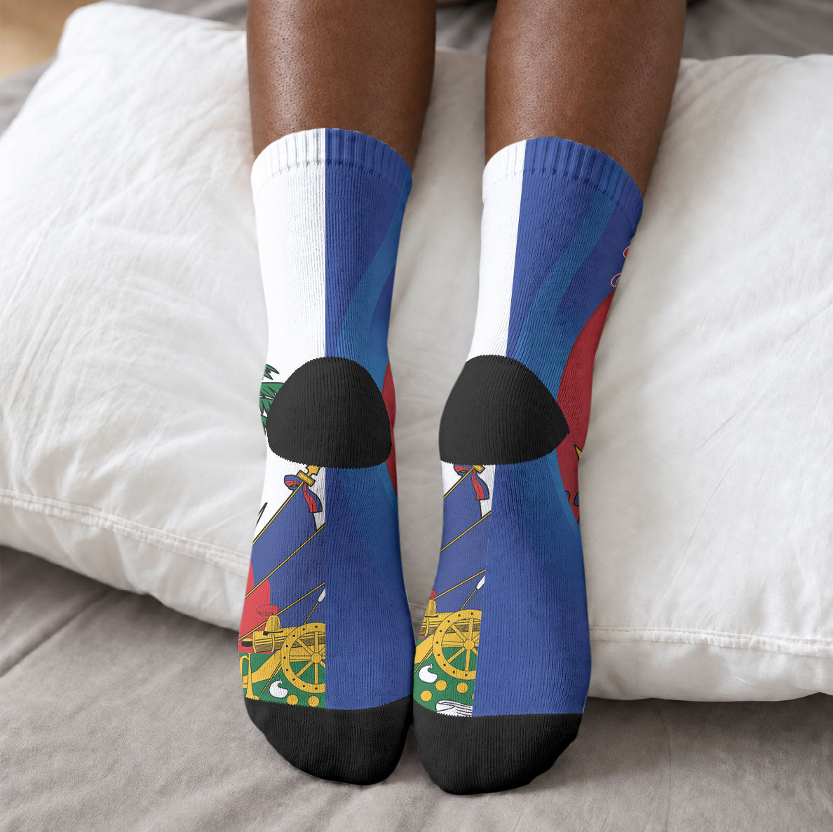 Haiti Independence Day Crew Socks 1804 Viv Haiti Viv Libete