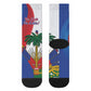 Haiti Independence Day Crew Socks 1804 Viv Haiti Viv Libete