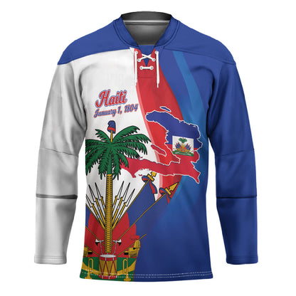 Haiti Independence Day Hockey Jersey 1804 Viv Haiti Viv Libete