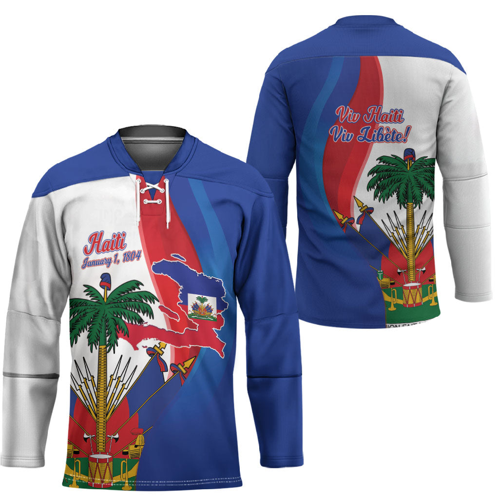 Haiti Independence Day Hockey Jersey 1804 Viv Haiti Viv Libete
