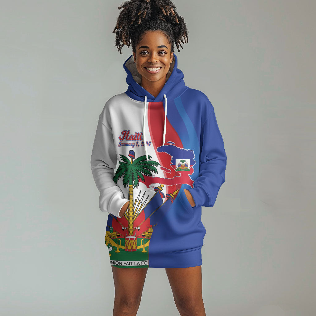 Haiti Independence Day Hoodie Dress 1804 Viv Haiti Viv Libete