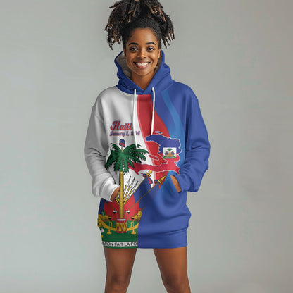 Haiti Independence Day Hoodie Dress 1804 Viv Haiti Viv Libete
