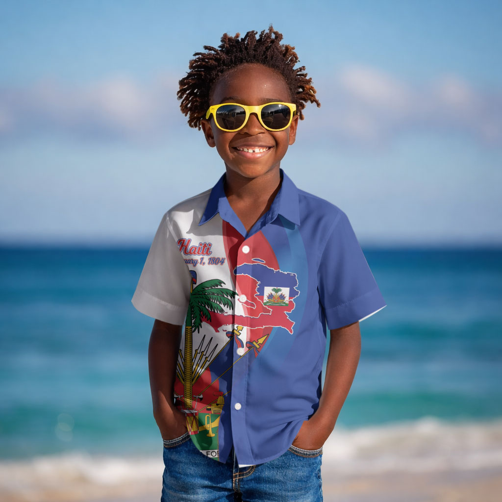 Haiti Independence Day Kid Hawaiian Shirt 1804 Viv Haiti Viv Libete