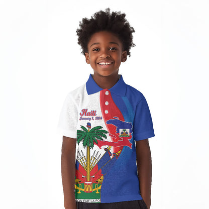 Haiti Independence Day Kid Polo Shirt 1804 Viv Haiti Viv Libete