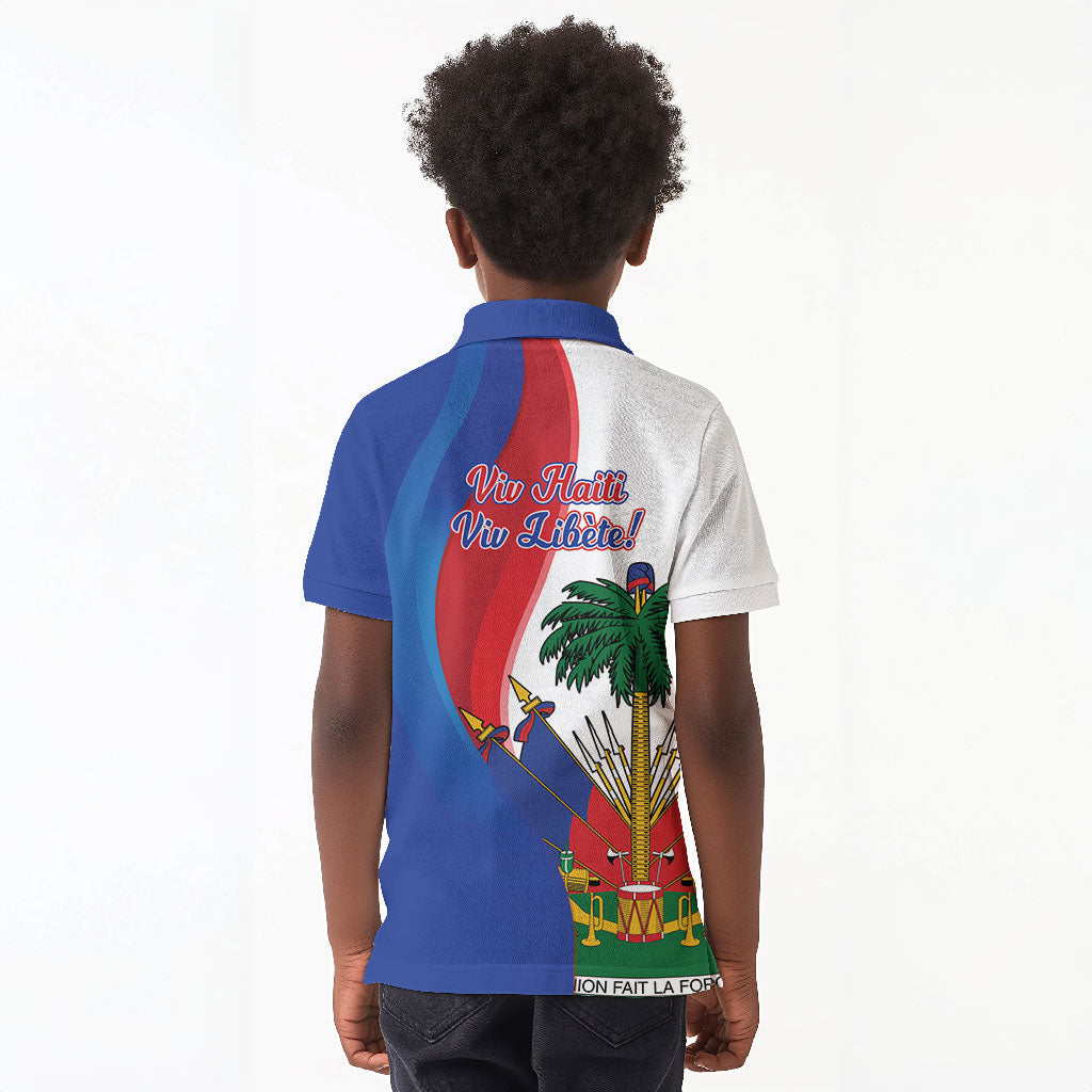 Haiti Independence Day Kid Polo Shirt 1804 Viv Haiti Viv Libete